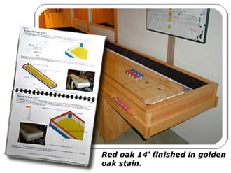 SAMPLE SHUFFLEBOARD TABLES MADE WITH OUR PLANS